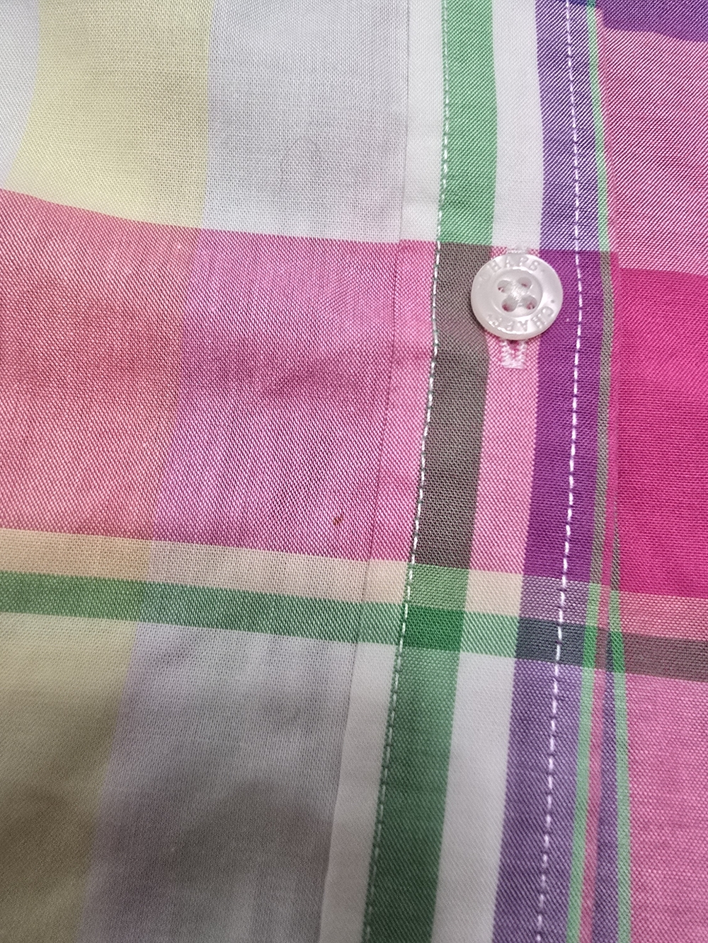 Women's Pink Multi-Color Plaid Button-Up Shirt - Picture 7 of 9